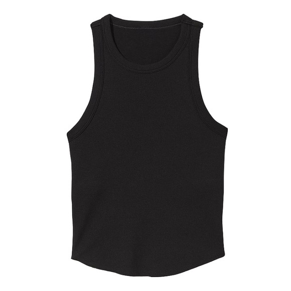 NWT 🖤 VS PINK High Neck Ribbed Tank - Picture 1 of 7